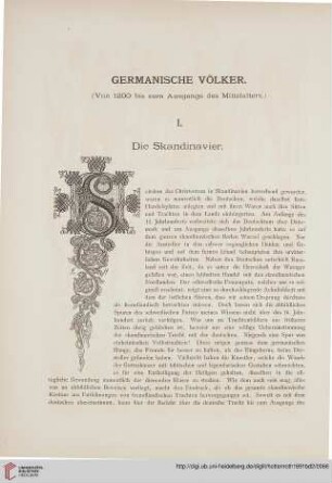 Germanische Völker (Von 1200 bis zum Ausgange des Mittelalters)
