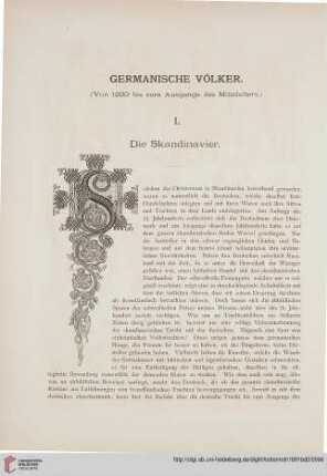 Germanische Völker (Von 1200 bis zum Ausgange des Mittelalters)