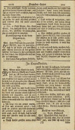 In Kranckheiten