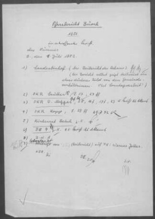 Buoch mit Reichenbach (Berglen): Visitationsbericht mit Pfarrbericht 1951