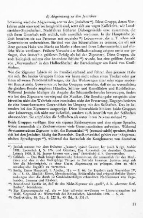 d) Abgrenzung zu den Jenischen