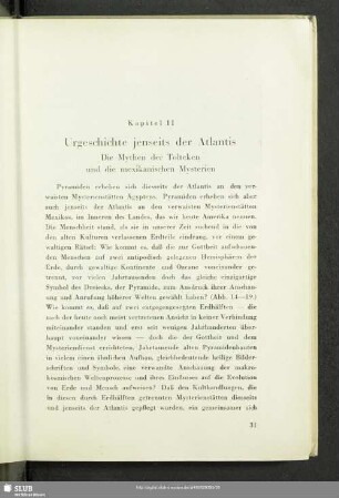 Kapitel II Urgeschichte jenseits der Atlantis