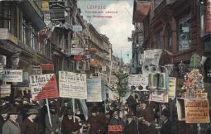 Leipzig: Petersstrasse während der Mustermesse