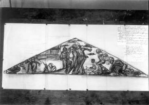 Die Jugend und die Zukunft. Kohlezeichnung; 46 x 105,7 cm (1901; E. Barlach). Güstrow, Heidberg 15. Atelierhaus am Inselsee