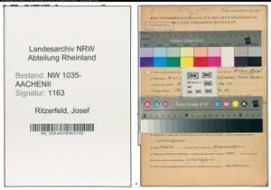 Entnazifizierung Josef Ritzerfeld , geb. 09.12.1907 (Techniker)