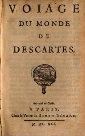 Voiage Du Monde De Descartes