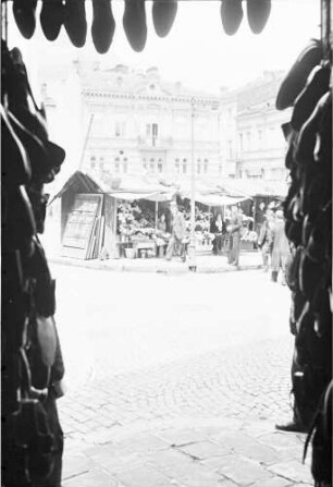 Sofia: Ausblick aus Schuhgeschäft