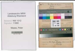 Entnazifizierung Peter Maass , geb. 26.06.1880 (Klempnermeister)