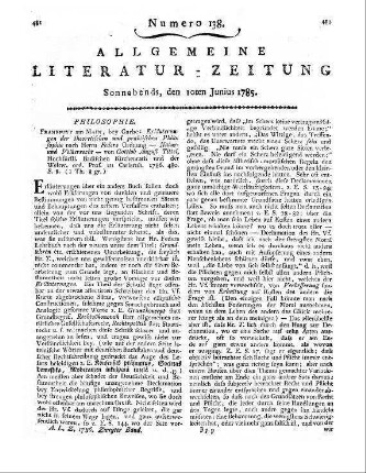 Semler, J. S.: Zusäze zu der teutschen Uebersetzung von Fludds Schutzschrift für die Rosenkreuzer. Halle: Gebauer 1785