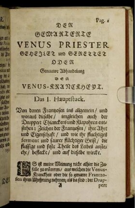 Das I. Hauptstück.