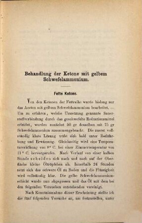 Über die Einwirkung von gelbem Schwefelammonium auf Ketone und Chinone : Inaug. Diss.