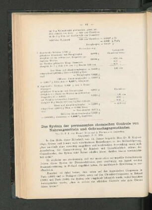 Das System der permanenten chemischen Controle von Nahrungsmitteln und Gebrauchsgegenständen.