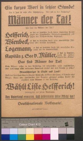 Flugblatt der DNVP zur Wahl des Reichstags am 6. Juni 1920