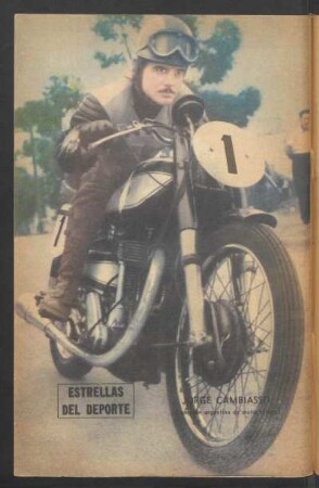 Jorge Cambiasso, campeón argentino de motociclismo - [Fotografía] : Estrellas del deporte