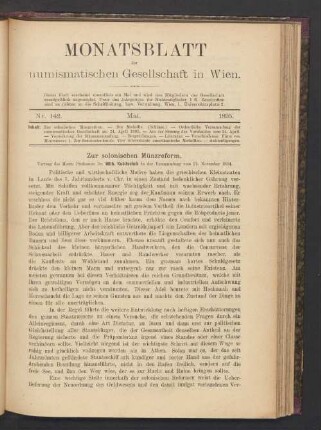 Nr. 142. Mai. 1895