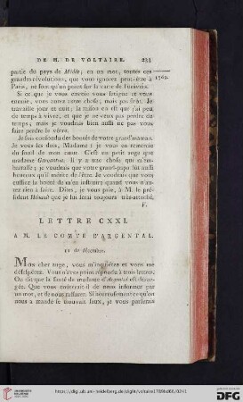 (Lettre CXXI - CXXX)