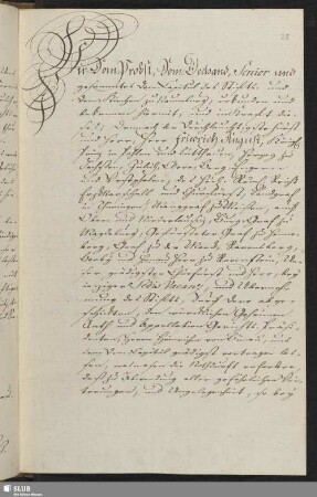 Wir DomProbst, DomDechand, Senior und... 15. Mai 1733.