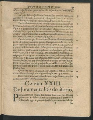 Caput XXIII. De Iuramento litis decisorio.