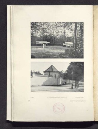 Park. Rudolf Virchow-Krankenhaus. Aussenmauer.