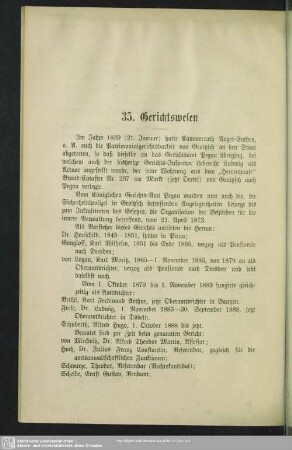 35. Gerichtswesen