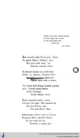 Natalitia Augustissimi ac Clementissimi Principis ac Domini Car. Leopoldi Frid. Magni ducis Badarum...