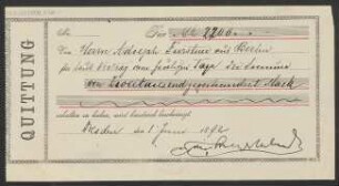 Quittungen : Juni/Juli 1892