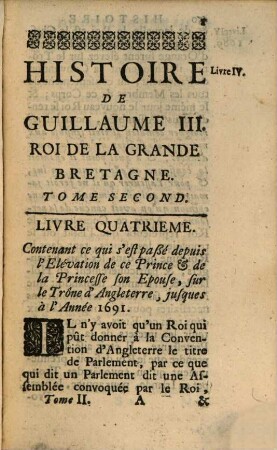 Histoire De Guillaume III. Roi De La Grande Bretagne, 2