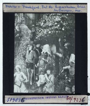 Der Meister von Frankfurt, Das Schützenfest : rechte Bildhälfte Baum