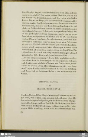Siebentes Kapitel 1725 Seusslitzer Idyll