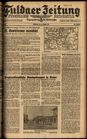 Ausgabe vom Mittwoch, den 27. August 1941.