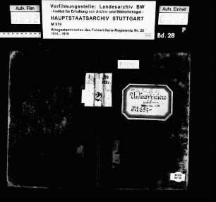Kriegsstammrolle der 3. Ersatzbatterie (Unteroffiziere)