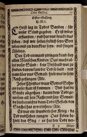 Oster-Gesäng
