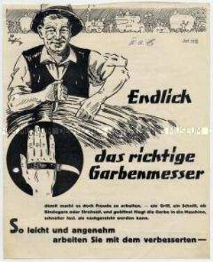 Endlich das richtige Garbenmesser