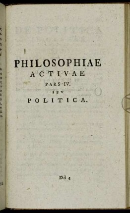 Pars IV. Seu Politica