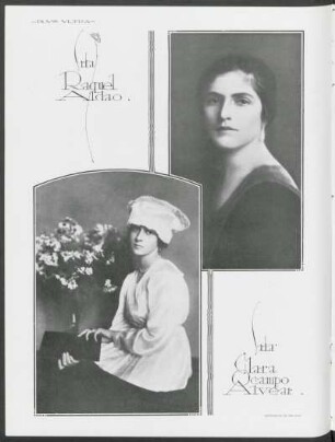 Srta. Raquel Aldao [y] Srta. Clara Ocampo Alvear