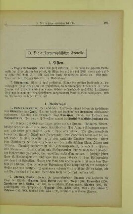D. Die außereuropäischen Erdteile