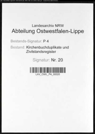 Kirchenbuchduplikate der evangelischen Gemeinde (GHT 1855-1865, 1867-1869, 1871-1872, 1874). (Gemeinde: Asseln, Evangelische Gemeinde)