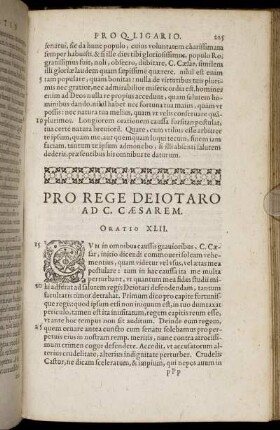 Pro Rege Deiotaro Ad C. Cæsarem. Oratio XLII.