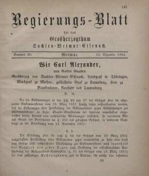 Nr. 20 : 10. Dezember 1864