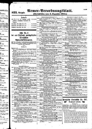 822. Ausgabe. Montag, 6. Dezember 1915