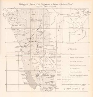 Beilage zu "Peters, Das Bergwesen in Deutsch-Südwestafrika"
