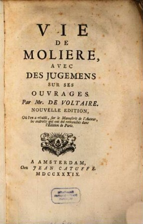 Vie de Molière