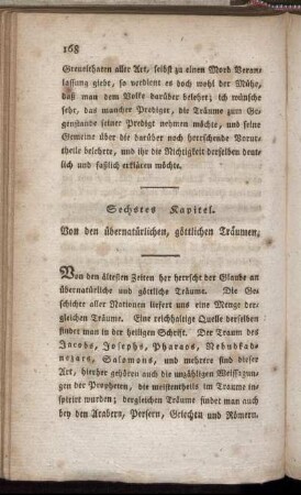 Sechstes Kapitel. Von den übernatürlichen, göttlichen Träumen.