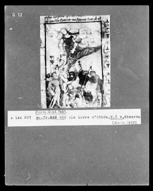 Le livre d'Othéa, Folio 8 verso, Minerva