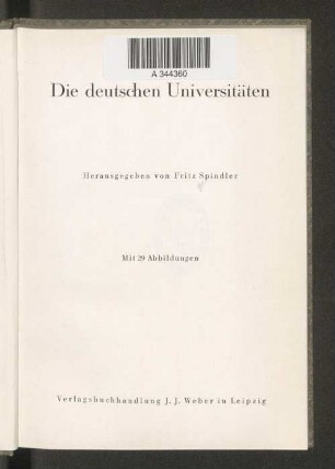 Die deutschen Universitäten