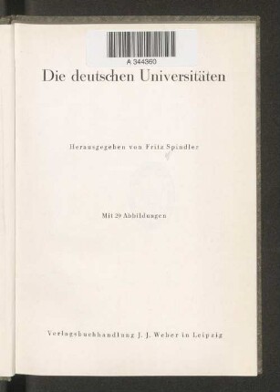 Die deutschen Universitäten