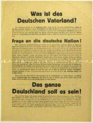 Aufruf der Zentrumspartei zur Reichstagswahl 1933