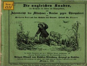 Jahresbericht des Münchner Vereins gegen Thierquälerei, 1847