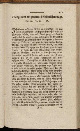 Evangelium am zweiten Trinitatissonntage. Luk. 14, V. 16-25