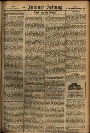 Zweite Ausgabe vom Sonntag, den 28. Februar 1926.